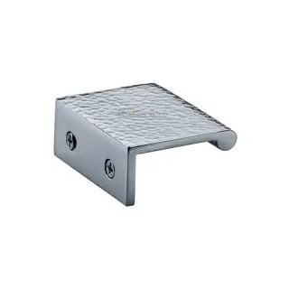 HAMEPR50 40-PC Heritage Brass Hammered EPR Edge Pull Cabinet Handle 50mm Polished Chrome finish