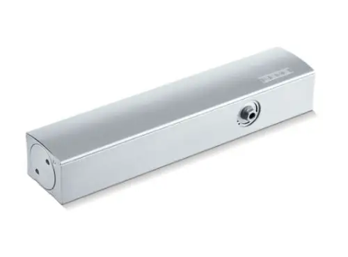 Click Here To Enlarge This Photo Of GEZE TS5000 Silver Power Size 2-6 Guide Rail Overhead Door Closer for hinge side fitting