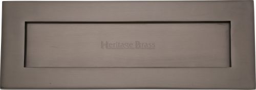 Click Here To Enlarge This Photo Of V850 356-MB Heritage Brass Letterplate 14" x 4 ½" Matt Bronze Finish