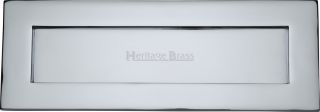 V850 356-PC Heritage Brass Letterplate 14" x 4 ½" Polished Chrome Finish