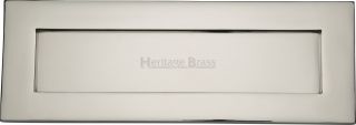 V850 356-PNF Heritage Brass Letterplate 14" x 4 ½" Polished Nickel Finish