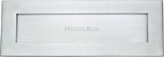 V850 356-SC Heritage Brass Letterplate 14" x 4 ½" Satin Chrome Finish