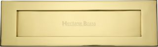 V850 406-PB Heritage Brass Letterplate 16" x 5" Polished Brass Finish