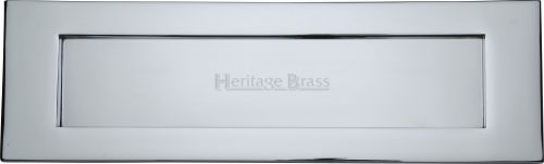 Click Here To Enlarge This Photo Of V850 406-PC Heritage Brass Letterplate 16" x 5" Polished Chrome Finish