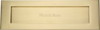 V850 406-SB Heritage Brass Letterplate 16" x 5" Satin Brass Finish