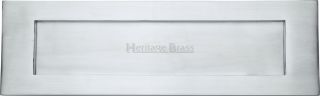 V850 406-SC Heritage Brass Letterplate 16" x 5" Satin Chrome Finish