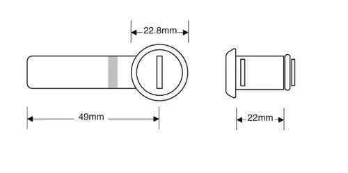 Click Here To Enlarge This Photo Of AS10326 - ASEC Snap Fit Cranked Cam Camlock to suit Link Lockers - KD