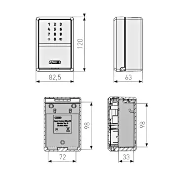 Click Here To Enlarge This Photo Of L32706 - ABUS 787 Smart Bluetooth Key Garage - fits up to 20 keys
