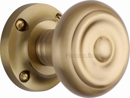 Click Here To Enlarge This Photo Of V872-SB Heritage Brass Mortice Knob Aylesbury Design Satin Brass Finish