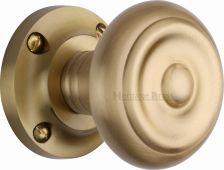 V872-SB Heritage Brass Mortice Knob Aylesbury Design Satin Brass Finish