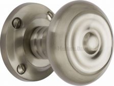 V872-SN Heritage Brass Mortice Knob on Rose Aylesbury Design Satin Nickel Finish