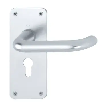 Click Here To Enlarge This Photo Of 138S/306 (AR200S/23-SP) Hoppe Sprung Euro Profile Lock Levers 47.6mm Centres - Satin Anodised Aluminium (2656329)
