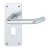 138S/306 (AR200S/24-SP) Hoppe Sprung Oval Profile Lock Levers 48.5mm Centres - Satin Anodised Aluminium (2698799)