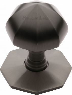 Click Here To Enlarge This Photo Of V880-MB Heritage Brass Octagon Centre Door Knob 2 ½" Matt Bronze Finish