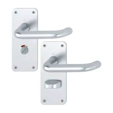 Click Here To Enlarge This Photo Of 138S/306 (AR200S/25-SP-RH) Hoppe Sprung Bathroom Levers – Right Hand 57mm Centres - Satin Anodised Aluminium (2698836)