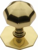 V880-PB Heritage Brass Octagon Centre Door Knob 2 ½" Polished Brass Finish