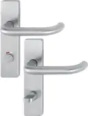 E138F/202K-A4 (AR361/15-78) Hoppe Bathroom Levers 78mm Centres - Satin Stainless Steel (87100976)