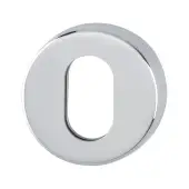EX42S (AR361/68) Hoppe Oval Profile Escutcheon 6mm - Polished Stainless Steel (87100951)