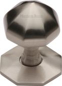 V880-SN Heritage Brass Octagon Centre Door Knob 2 ½" Satin Nickel Finish