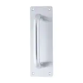 AR205/150FF-P Hoppe 19mm Dia x 150mm (225mm Plate) Pull Handle on Plate - Satin Anodised Aluminium (8504277)