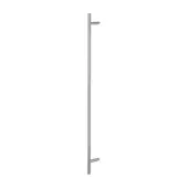 AR3625/1200BB-CR-GD Hoppe 25mm x 1200mm Cranked T Bar Pull Handle (Back to Back Fixings For Glass Doors) - Satin Stainless Steel (87141902)