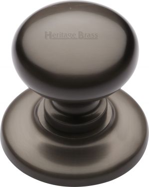 Click Here To Enlarge This Photo Of V901-MB Heritage Brass Centre Door Knob Round Design 3" Matt Bronze Finish