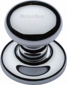 V901-PC Heritage Brass Centre Door Knob Round Design 3" Polished Chrome Finish