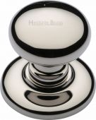 V901-PNF Heritage Brass Centre Door Knob Round Design 3" Polished Nickel Finish