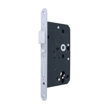 Click Here To Enlarge This Photo Of AR915-ESC-R-60-SSS Hoppe Arrone DIN Mortice Escape Lock Radius (60mm Backset) - Satin Stainless Steel (50001462)