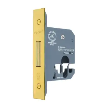 Click Here To Enlarge This Photo Of AR7006-S-63-PB Hoppe Euro Profile Deadlock Case 63mm - Polished Brass (50017883)