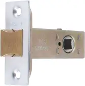 AR8019-63-SC/PB Hoppe Heavy Duty Tubular Mortice Latch 63mm - Satin Chrome / Polished Brass (87105900)