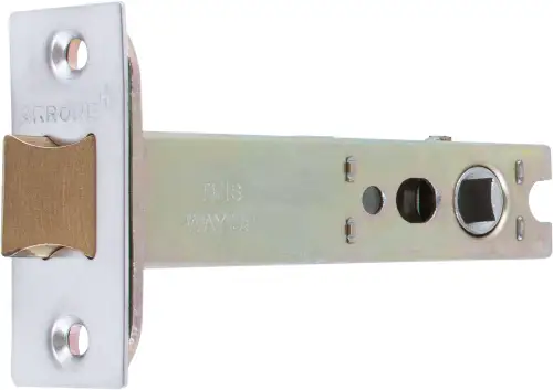 Click Here To Enlarge This Photo Of AR8019-100-SC/PB Hoppe Heavy Duty Tubular Mortice Latch 100mm - Satin Chrome / Polished Brass (87101332)
