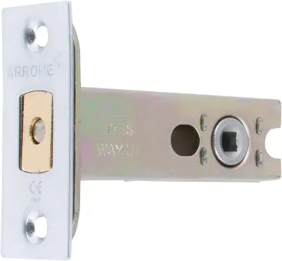 Click Here To Enlarge This Photo Of AR8018-76-SC/PB Hoppe Heavy Duty Bathroom Deadbolt 76mm - Satin Chrome / Polished Brass (87101338)