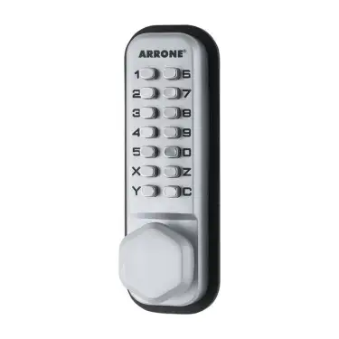 Click Here To Enlarge This Photo Of AR295MC Hoppe Push Button Digital Lock c/w Holdback - Matt Chrome (87128212)
