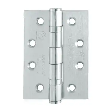 Click Here To Enlarge This Photo Of AR8187-SSS Hoppe Arrone 102mm x 76mm x 3mm Grade 13 Ball Bearing Butt Hinges - Satin Stainless Steel - Pack of 3 (87109450)