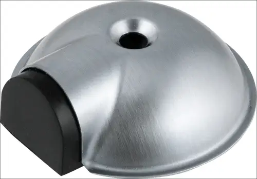 Click Here To Enlarge This Photo Of AR334I Hoppe Circular Cover Heavy Duty Floor Stop - Satin Stainless Steel (50015308)