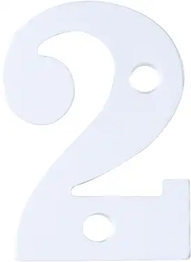 Click Here To Enlarge This Photo Of AR140/2 Hoppe 50mm Numeral 2 - Satin Anodised Aluminium (8500735)