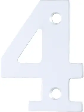 Click Here To Enlarge This Photo Of AR140/4 Hoppe 50mm Numeral 4 - Satin Anodised Aluminium (8500749)