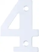 AR140/4 Hoppe 50mm Numeral 4 - Satin Anodised Aluminium (8500749)