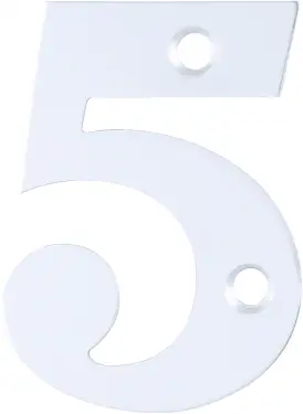 Click Here To Enlarge This Photo Of AR140/5 Hoppe 50mm Numeral 5 - Satin Anodised Aluminium (8500756)