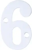 AR140/6 Hoppe 50mm Numeral 6 - Satin Anodised Aluminium (8500763)