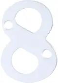 AR140/8 Hoppe 50mm Numeral 8 - Satin Anodised Aluminium (8500777)