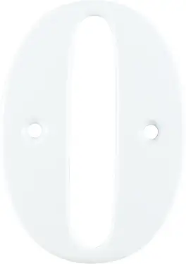 Click Here To Enlarge This Photo Of AR740-0-WHT Hoppe Face Fix Numeral 0 - White (87143519)