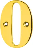 AR740-0-PBR Hoppe Face Fix Numeral 0 - Polished brass (87143533)