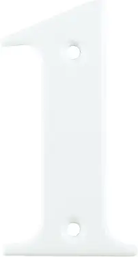Click Here To Enlarge This Photo Of AR740-1-WHT Hoppe Face Fix Numeral 1 - White (87143547)