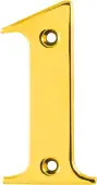 AR740-1-PBR Hoppe Face Fix Numeral 1 - Polished Brass (87143561)