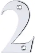 AR740-2-PCH Hoppe Face Fix Numeral 2 - Polished Chrome (87143596)