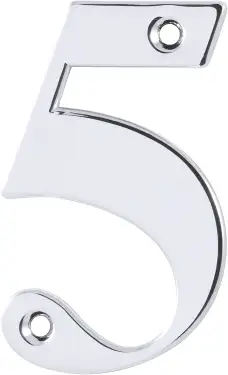 Click Here To Enlarge This Photo Of AR740-5-PCH Hoppe Face Fix Numeral 5 - Polished Chrome (87143680)