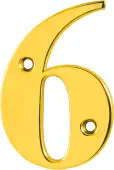 AR740-6-PBR Hoppe Face Fix Numeral 6 & 9 - Polished Brass (87143701)