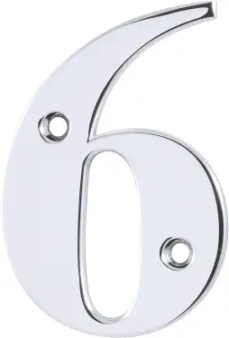 Click Here To Enlarge This Photo Of AR740-6-PCH Hoppe Face Fix Numeral 6 & 9 - Polished Chrome (87143708)
